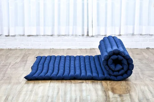 Vista 102 de Leewadee colchón tailandés enrollable para cama de invitados, tapete de yoga, para masaje tailandés, ecológico, orgánico y natural.