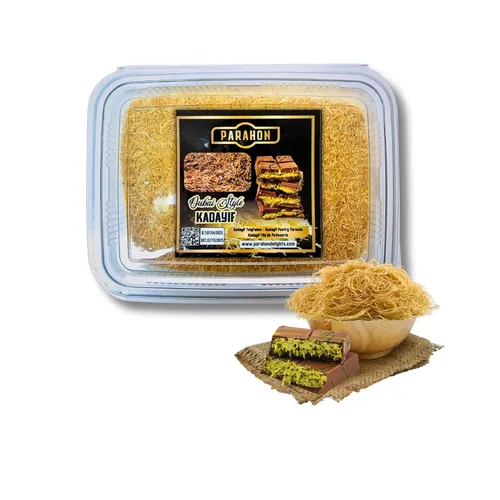 Vista 2 de Kataifi Masa de fillo rallada de 8.8 onzas - Kunafa Knafeh Kadayif Pastelería Kataifi - Ideal para postres de pistacho, receta viral de Dubai