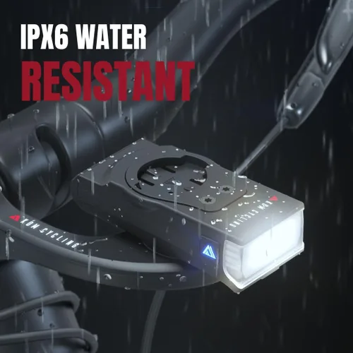 Vista 4 de Luz Delantera de Bicicleta de Liberación Rápida de 1000 Lúmenes de KOM Cycling - Diseñada para Soportes Wahoo y Garmin con Cuarto de Vuelta - 6