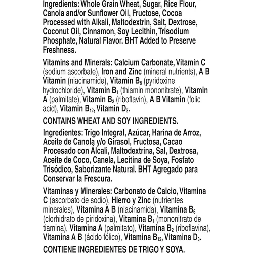 Vista 5 de Cinnamon Toast Crunch Cereal de desayuno, cereal crujiente de chocolate y canela, 19.5 oz. Caja de cereales de tamaño familiar