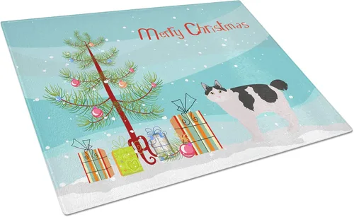 Vista 84 de Caroline's Treasures CK4739LCB Abyssinian Cat Merry Christmas Glass Cutting Board Large Decorative Tempered Glass Kitchen Cutting and Serving Board