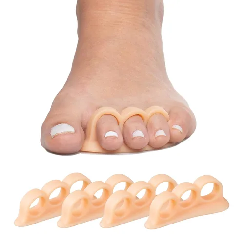 Vista 8 de ZenToes Corrector de dedos en martillo para mujeres y hombres Espaciadores y separadores de dedos de gel de triple bucle Realinea doblado
