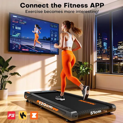 Vista 6 de Walking Pad Treadmill with Speaker, 4-in-1 6.2MPH Treadmills for Home with App Compatible, Walking Pad with 10% Incline, LED Display, 2.75HP