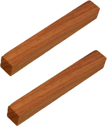DCT Padauk - Juego de 2 espacios en blanco para torneado de madera, 3/4 x 3/4 x 6 pulgadas, espacios en blanco de madera para torneado, lapiceros de