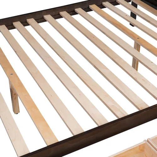 Vista 35 de Elegante litera individual sobre matrimonial con escaleras y barandillas de seguridad, la cama de plumón se puede convertir en sofá cama