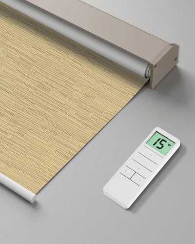Vista 8 de Tokblind Persiana enrollable motorizada con control remoto, persiana eléctrica opaca para ventanas compatible con Alexa Google a través del Hub