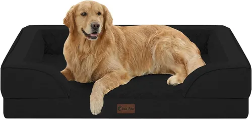 Vista 61 de Camas ortopédicas para perros grandes, cama de espuma viscoelástica impermeable para mascotas grandes con lados 89x56 cm, sofá para perros grandes