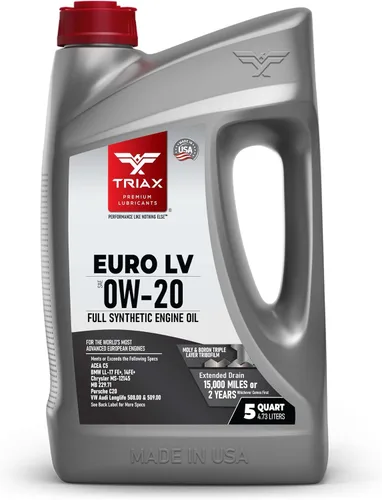Vista 9 de TRIAX Euro LV 0W-20 Full Syn PAO Esters Aceite de motor compatible con BMW LL-12+, LL-17+, MB 229.71, VW 508.00/509.00 (1 cuarto de galón)