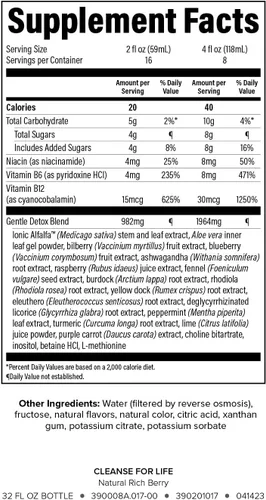 Vista 2 de Suplemento Isagenix, Cleanse for Life, botella de 32 onzas (rico sabor natural de bayas)