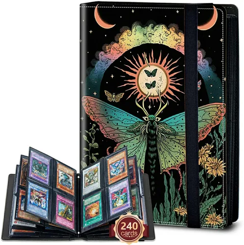 Vista 39 de Rossy Carpeta para tarjetas de 4 bolsillos, soporte para álbum de coleccionista de tarjetas de intercambio de 240 tarjetas, de doble cara, soporte