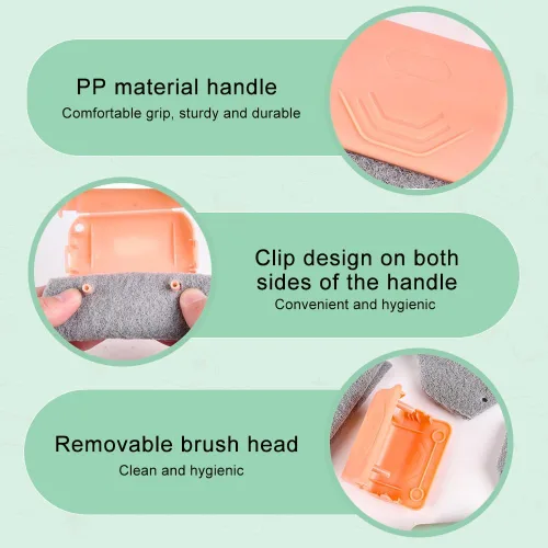 Vista 3 de 3 piezas de limpiadores mágicos para pistas de ventana, cepillo de limpieza de ranuras de ventana mejorado 2026 de mano, juego de herramientas