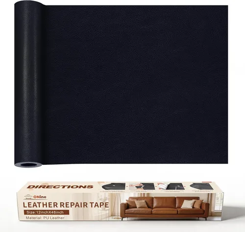 Vista 21 de ONine - Cinta de reparación de piel, parche para reparación de piel autoadhesivo de 12 x 48 pulgadas, impermeable, resistente al desgaste, para Negro