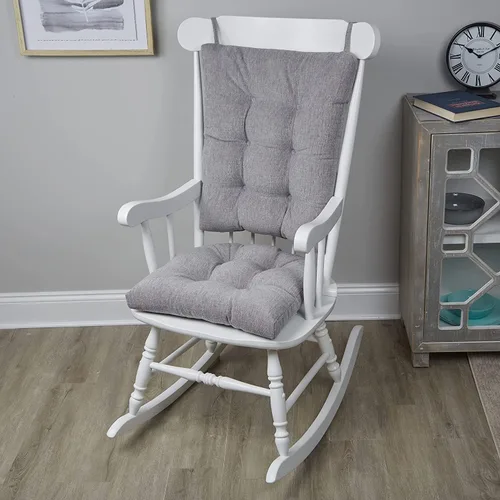 Vista 30 de Klear Vu The Gripper - Juego de cojines antideslizantes para silla mecedora con acolchado grueso, incluye almohadilla de asiento y almohada