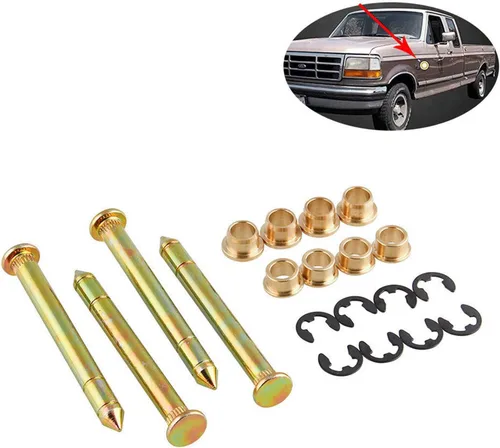 Vista 4 de Kit de perno y buje de bisagra de puerta con perno LEDAUT de repuesto para Ford F150-F350 Bronco SUV