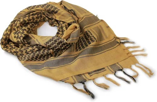 Vista 2 de Luxns Bufanda táctica militar Shemagh del desierto 100% algodón Keffiyeh bufanda para hombres y mujeres