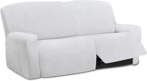 Vista 29 de Easy-Going Funda elástica de microfibra extragrande para sofá biplaza reclinable seccional, suave vellón ajustable a tu sofá de 2 cuerpos, lavable