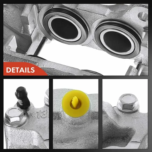 Vista 25 de A-Premium Conjunto de pinza de freno de disco compatible con modelos seleccionados de Toyota - Sequoia 2001-2002 4.7L, Tundra 2000-2003 3.4L 4.7L