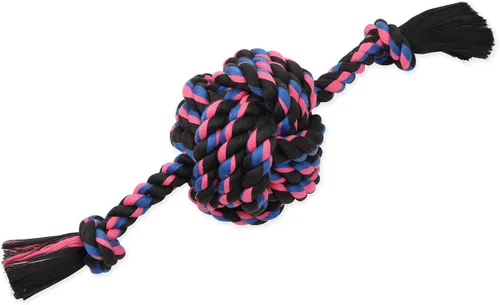 Vista 6 de Mammoth Pet Products Flossy Chews - Bola de puño de mono con extremos de cuerda, pequeña, 13 pulgadas, multicolor (20090F)