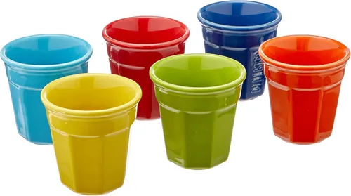 Bialetti Juego de tazas de cerámica para café expreso, multicolor (6 unidades)