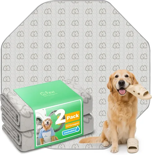 Vista 34 de FXW Almohadillas lavables para orina para perros, almohadillas para cachorros con súper absorbentes, diseñadas específicamente para jaulas de 24
