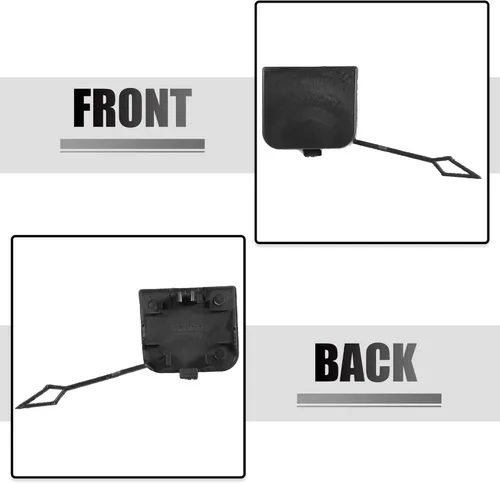 Vista 4 de ACROPIX No.16D807241 - Tapa de gancho de remolque para parachoques delantero derecho para Volkswagen Jetta 2015-2018, color negro