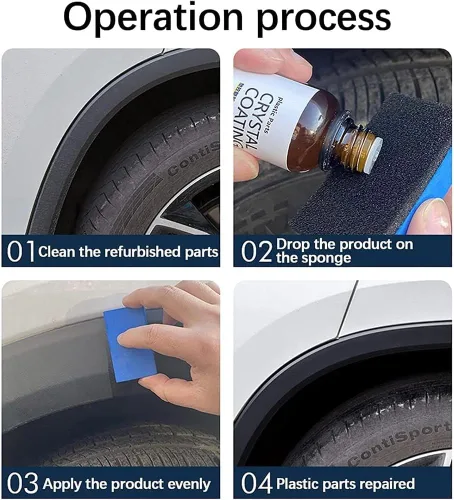 Vista 7 de Revestimiento de cristal para piezas de plástico de automóvil, revestimiento de cristal de piezas de plástico, agente de recubrimiento