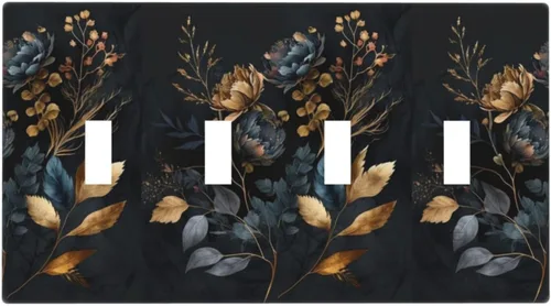 Vista 143 de Placa decorativa para interruptor de luz, diseño bohemio, abstracción, montaña y sol, 2 bandas, 1 palanca, 1 placa de pared dúplex, cubiertas