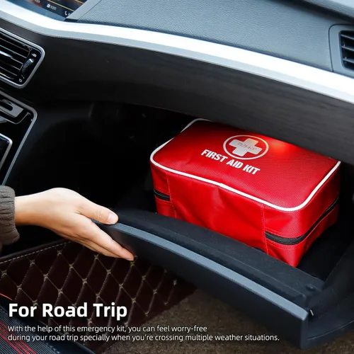Vista 7 de Kit de primeros auxilios de 330 piezas, impermeable, compacto, para cualquier emergencia, ideal para el hogar, automóvil, viajes, camping