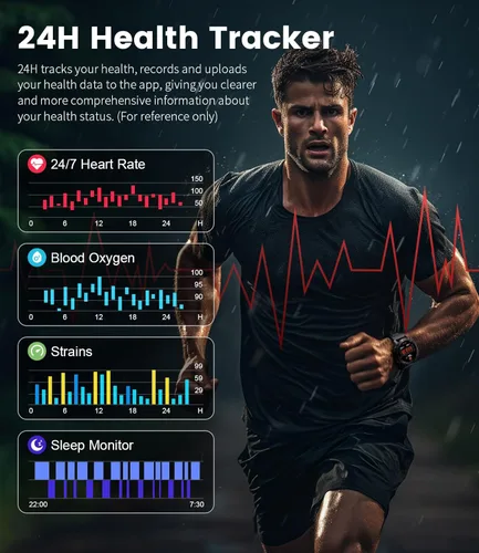 Vista 6 de LIGE EF1 - Relojes inteligentes para hombre, 1.43 pulgadas AMOLED Smartwatch con frecuencia cardíaca 24/7 para Android iOS, más de 170 modos