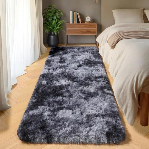 Vista 93 de ONASAR - Alfombra redonda rosa claro de 2 pies, esponjosa, lavable, tapete de gato o perro, suave, afelpada, peluda, tapete circular para dormitorio