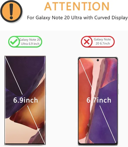 Vista 2 de Paquete de 4 protectores de pantalla para Samsung Galaxy Note 20 Ultra, protector de pantalla de película de TPU para Galaxy Note 20 Ultra de 6.9