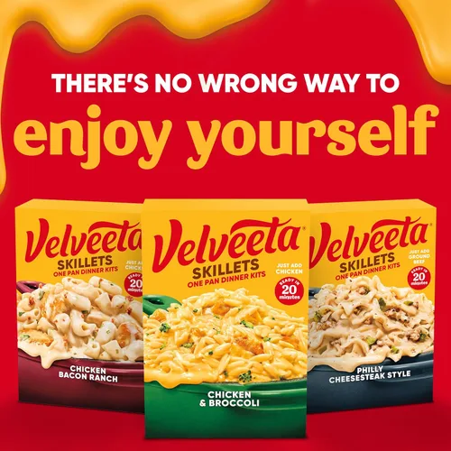 Vista 7 de Velveeta Skillets - Kit de cena de pollo y brócoli en una sartén, caja de 13.6 onzas