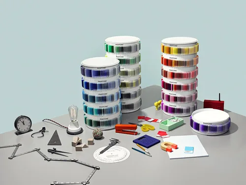 Vista 3 de Pantone Sistema a juego – Colección de chips estándar de plástico 1,755 colores puntuales Pantone como chips estándar de plástico PSC-PS1755