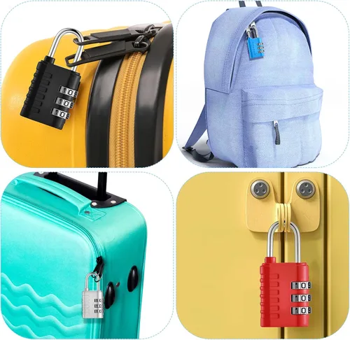 Vista 6 de Kenning Paquete de 24 candados de combinación de 3 dígitos para exteriores, candado combinado de candado para escuela, gimnasio, casillero