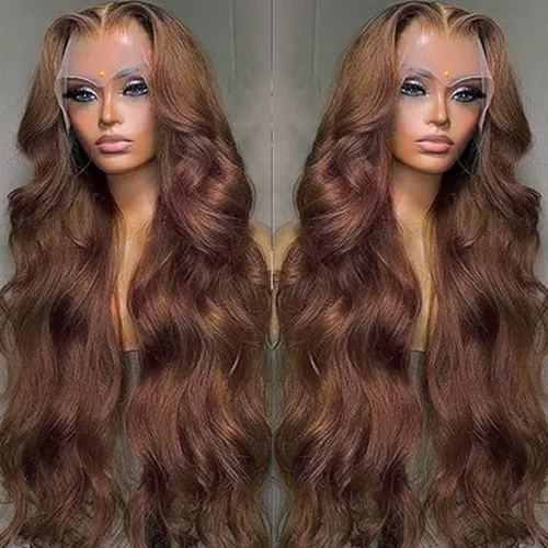 Vista 17 de Alipeacock Peluca de Encaje Frontal 613 13x6 de Cabello Humano Densidad 200% Ondas Corporales Rubias Pelucas de Encaje Frontal de Cabello Humano Pre