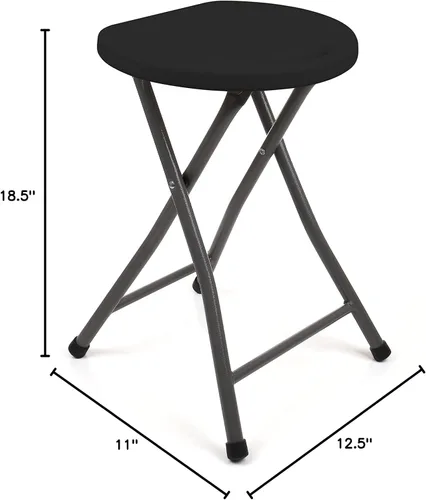 Vista 15 de Mintra Taburetes plegables - 18.5 pulgadas de altura, metal, resistentes (1 paquete, verde azulado)