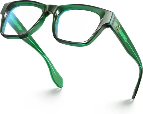 VISOONE - Elegante marco en múltiples colores, gafas con bloqueo de luz azul para hombres y mujeres, modelo Bona