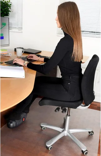 Vista 4 de Floortex AFS-TEX Reposapiés activo dinámico, reposapiés ergonómico para mantenerte activo mientras estás sentado, 7 x 16 pulgadas, negro