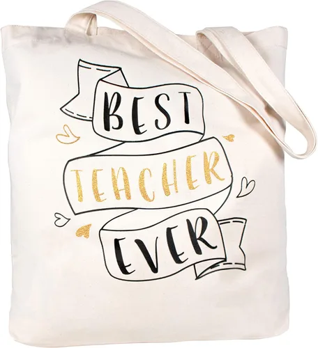 Vista 8 de ELEGANTPARK Bolsa para profesores, regalos para el día de San Valentín, semana de agradecimiento, graduación, cumpleaños, Navidad, lona de algodón