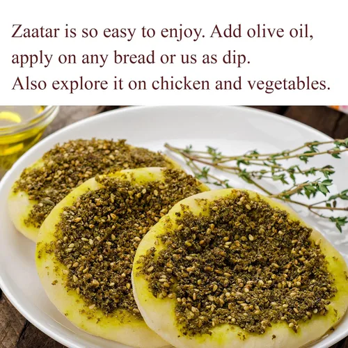 Vista 2 de The Spice Way - Zaatar libanés tradicional con hisopo (sin tomillo que se utiliza como un sustituto del hisopo) condimento recién cultivado Sin