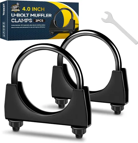 Vista 10 de 2 Piezas Abrazaderas de Silenciador de Servicio Pesado de 2 pulgadas Resistentes al Óxido, Diámetro de Tubo de Escape de 2 pulgadas, Abrazadera