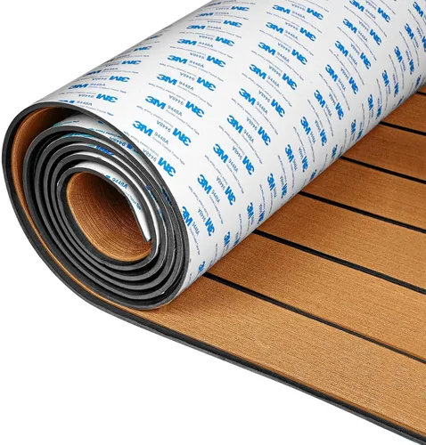 OCEANBROAD Suelo de espuma EVA para barco con base adhesiva 3M, cubierta marina autoadhesiva de 96''x45.6''/36''/28.8''/16.8'', 48''x16.8'' hoja de