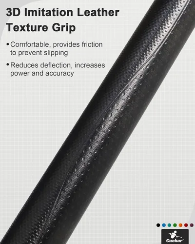 Vista 4 de Juego de 4 palos de billar de 18, 19, 20, 21 onzas en 4, 2 piezas de barra de billar con agarre 3D, palos de mesa de billar de 58 pulgadas