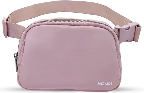 Vista 49 de Cangurera cruzada para mujer, mini bolsa para cinturón de 1 litro con correa ajustable de 32 a 51 pulgadas, bolsa de cintura pequeña para viajes
