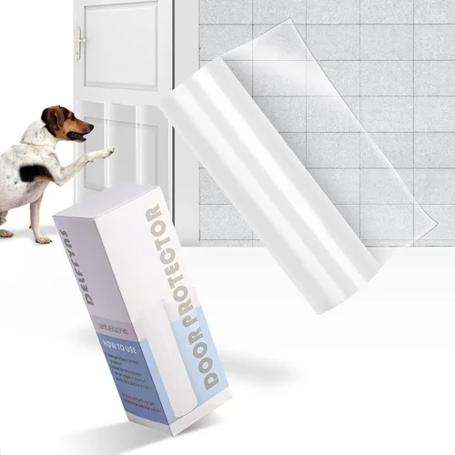 Protector de arañazos de puerta contra arañazos de perros, 200 x 8.3 pulgadas, protector de arañazos para puerta de perro, cinta disuasoria ultra
