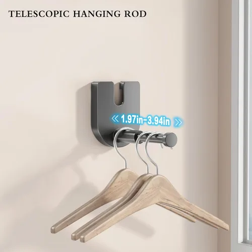 Vista 6 de Tendedero retráctil para interiores, línea de ropa que no se hunde al aire libre, tendedero resistente de 13.7 pies con varilla telescópica