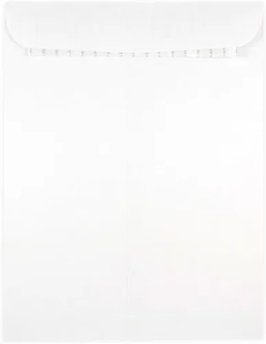 Vista 16 de JAM PAPER #14 Policy - Sobres comerciales de catálogo de extremo abierto con cierre de despegar y sellar, 5 x 11 1/2, color blanco, paquete de 25