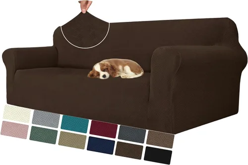 Vista 68 de MAXIJIN Funda súper elástica para sofá de 3 cojines, funda universal de 1 pieza para sofá de sala de estar, protector de muebles de elastano, apto