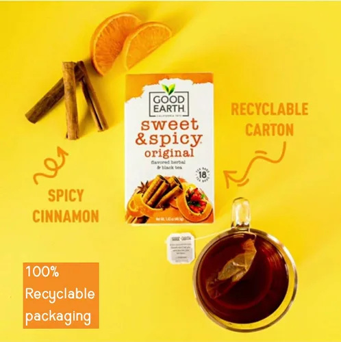 Vista 7 de Good Earth - Té de hierbas y negro, dulce y picante, 18 bolsas de té (paquete de 6) (el embalaje puede variar)