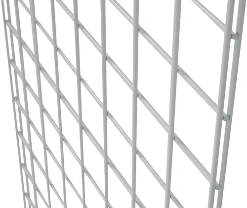 Vista 6 de SSWBasics Paneles de pared de rejilla con acabado blanco, 3 pulgadas en el centro, aceptan accesorios de rejilla de alambre, también disponibles